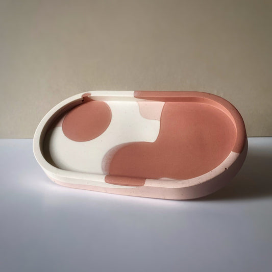 Pink Abstract Trinket Tray